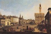 Bernardo Bellotto Piazza della Signoria in Florence (mk08) oil on canvas